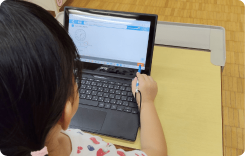 タブドリを使っている子どもたちの反応