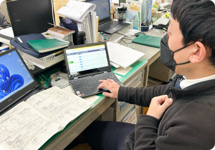 朝の準備（課題配布）